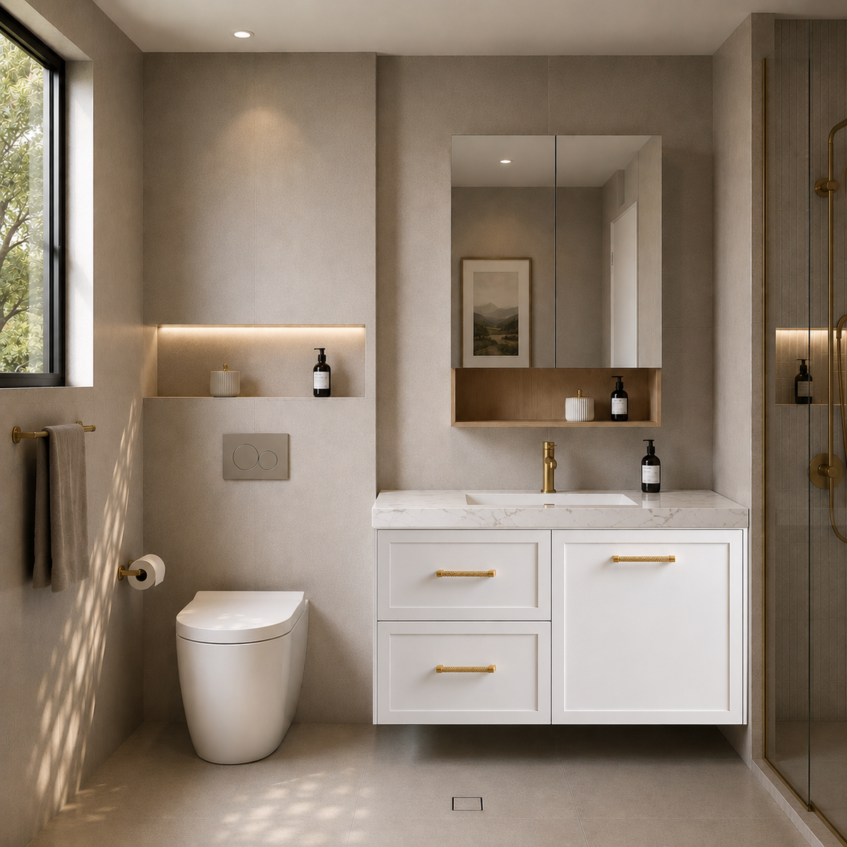 Lukka Kingsley Federation 900mm Wall Hung Left-Hand Drawer Vanity