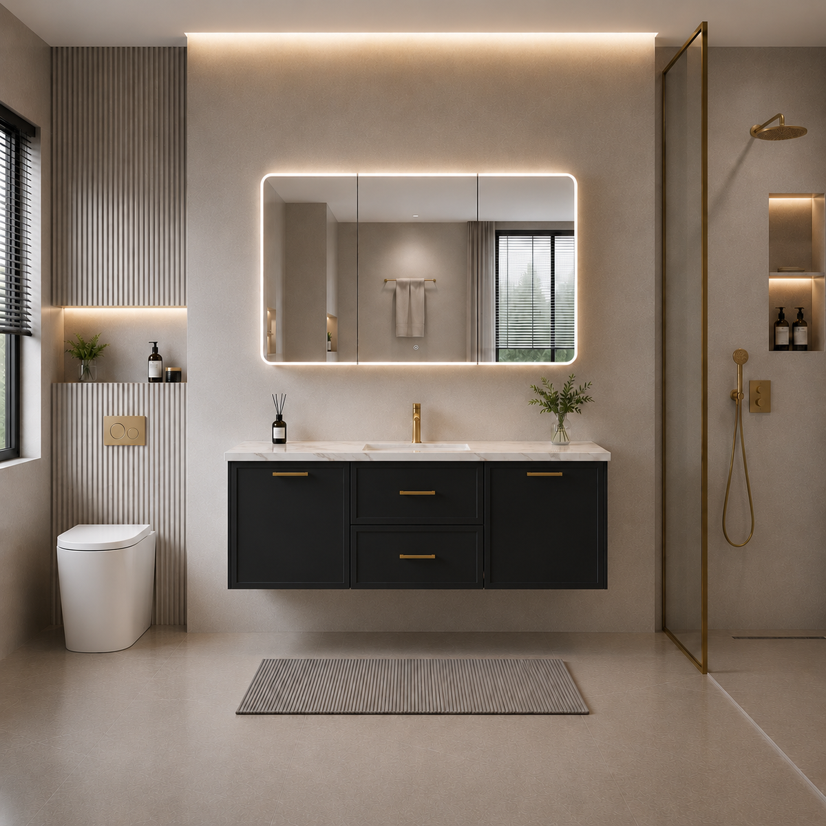 Lukka Kingsley Federation 1200mm Wall Hung Double Bowl Vanity