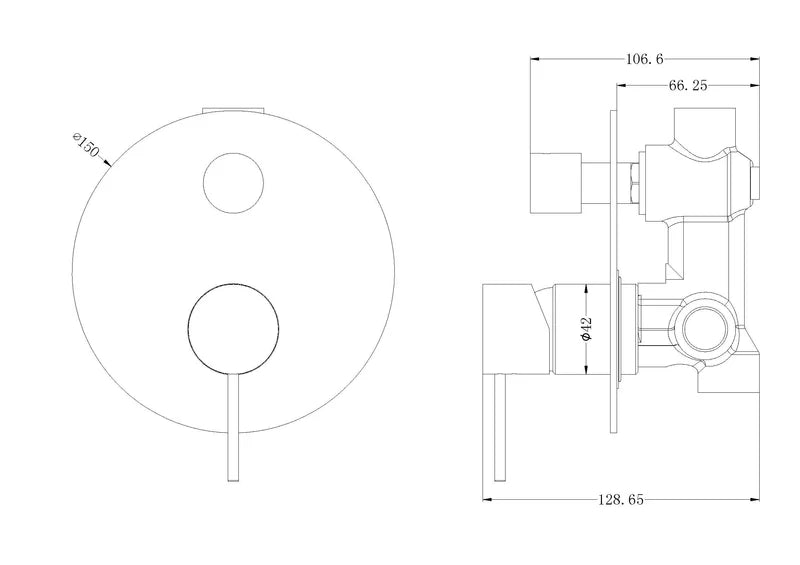 Nero Mecca Shower Mixer With Diverter NR221909a