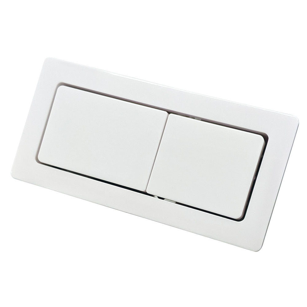 Fienza Rectangular Dual Flush Buttons Gloss White 200784W
