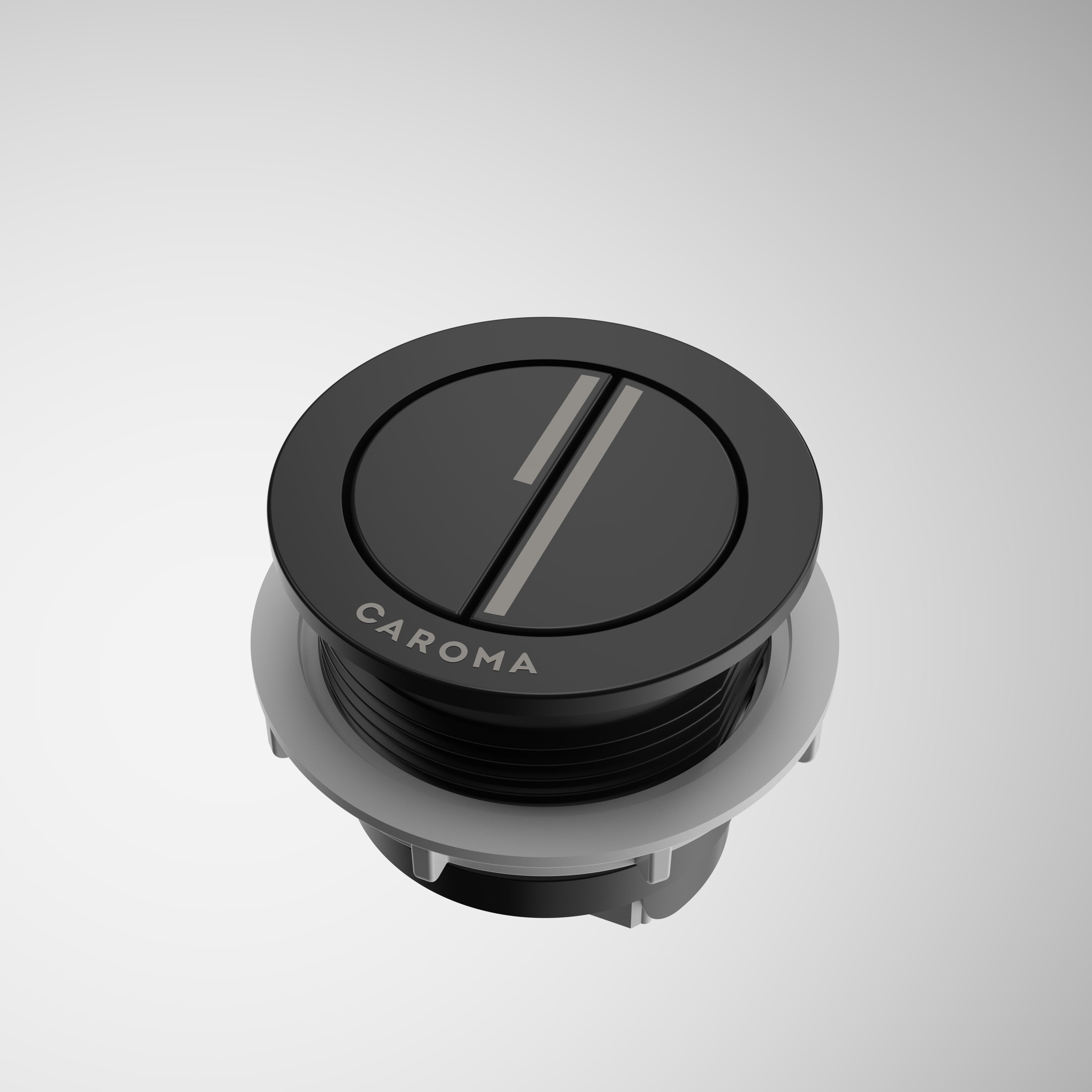 Caroma Dual Flush Round Bezel & Button Matte Black 415028BL