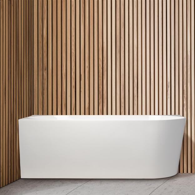 Cassa Design Auris 1400mm Left Hand Corner Bath Gloss White  BT-NA1400LH