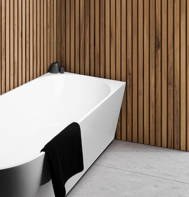 Cassa Design Auris 1400mm Right Hand Corner Bath Gloss White BT-NA1400RH