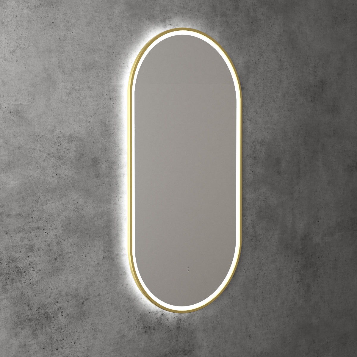 Aulic LED Beau Monde Brushed Gold Framed Mirror 450 x 900mm LMBM-450-BG