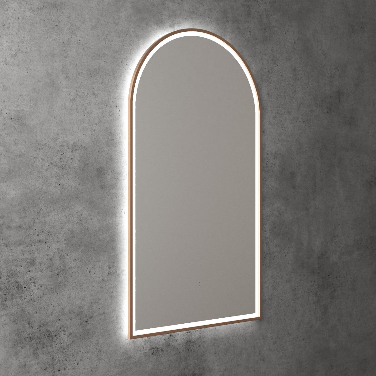 Aulic LED Canterbury Brushed Bronze Framed Mirror 500 x 900mm LMCAN-500-BZ
