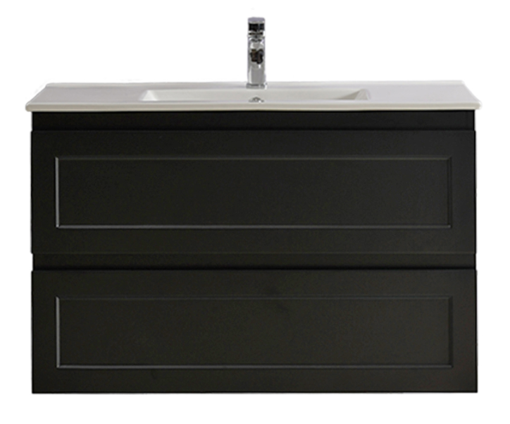 Fremantle 900mm PVC Wall Hung Vanity Matte Black