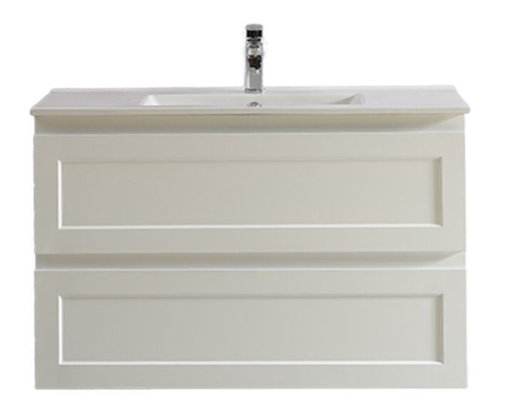 Fremantle 900mm PVC Wall Hung Vanity Matte White