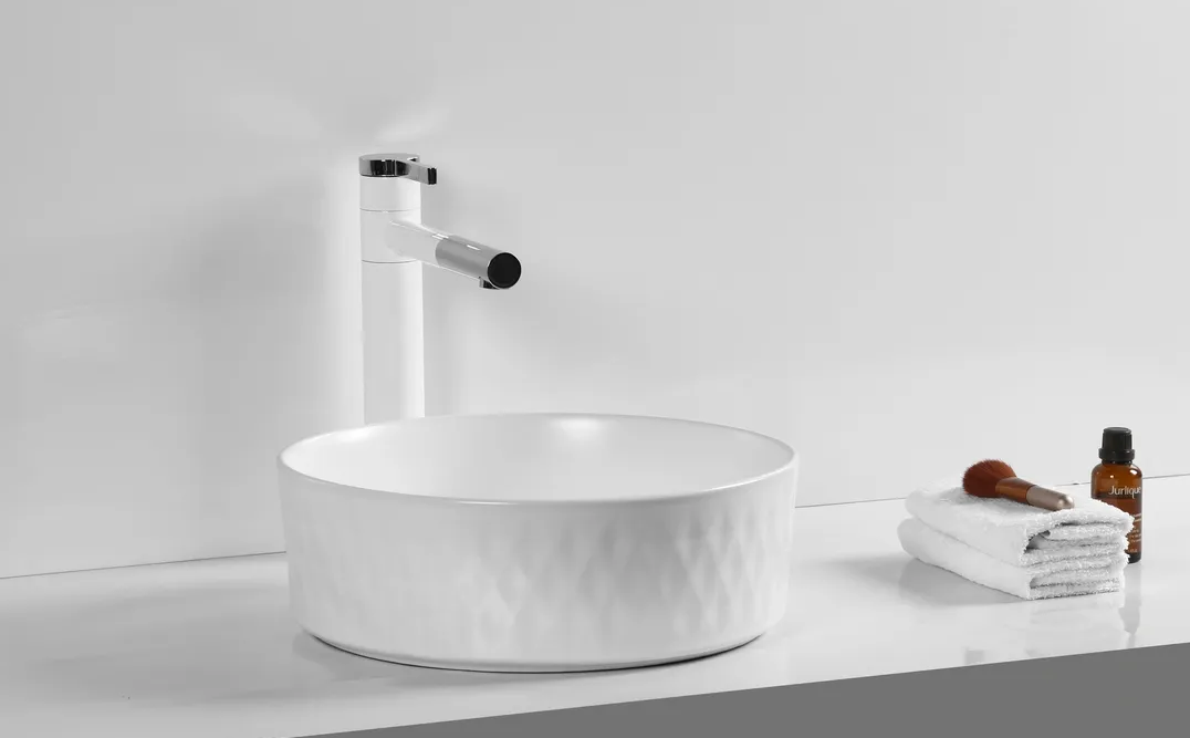 Infinity Bathware IA004MW Above Counter Ceramic Basin Matte White