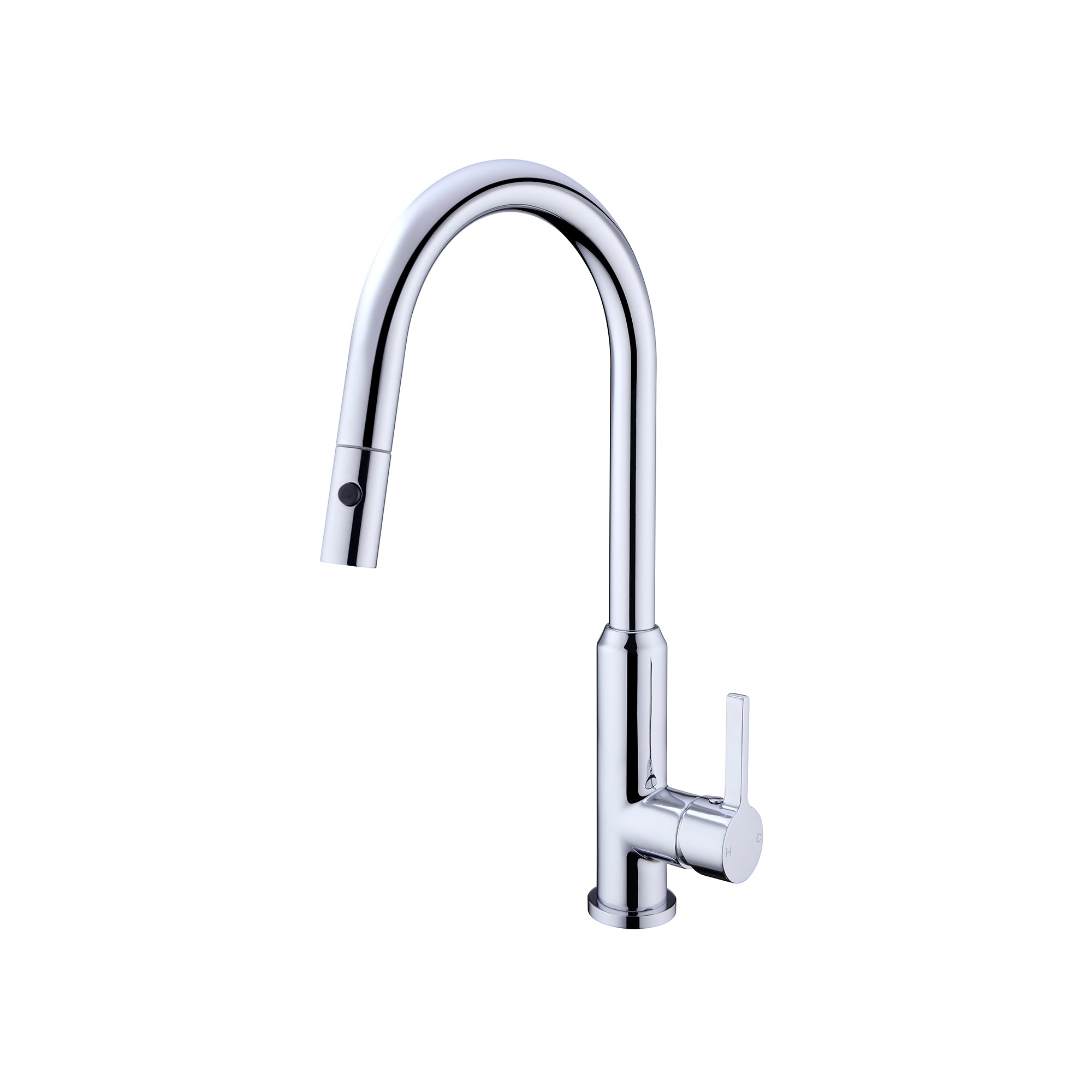 Nero Pearl Gooseneck Pullout Sink Mixer with Vegie Spray Chrome NR231708CH