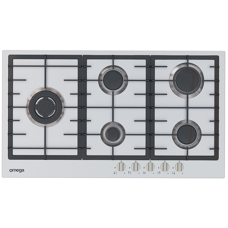 Omega 90cm Stainless Steel Gas Cooktop OCG90FXB