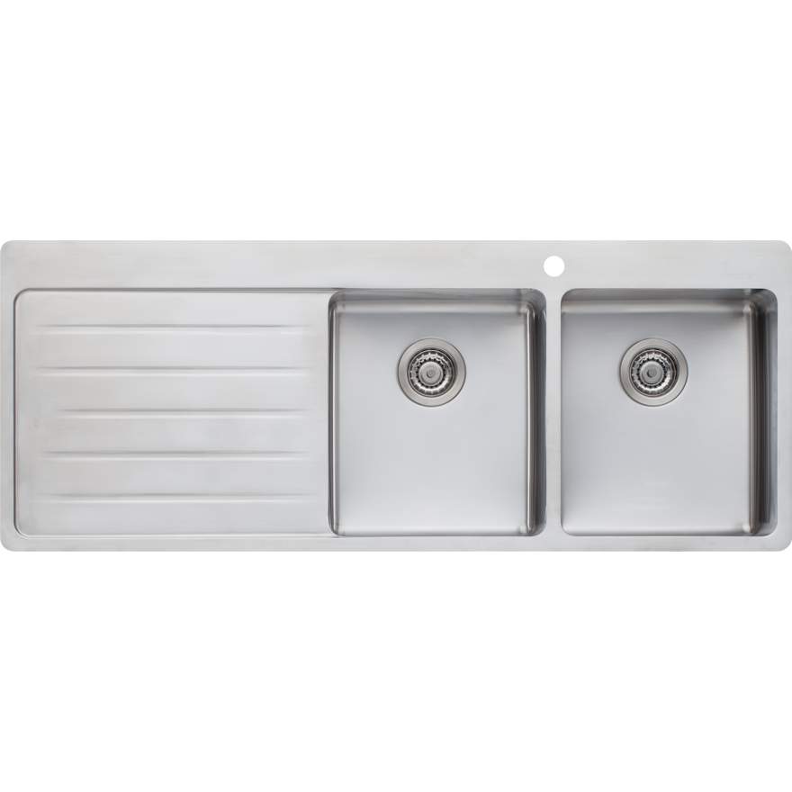 Oliveri Sonetto Double Right Hand Bowl with Drainer Sink SN1072