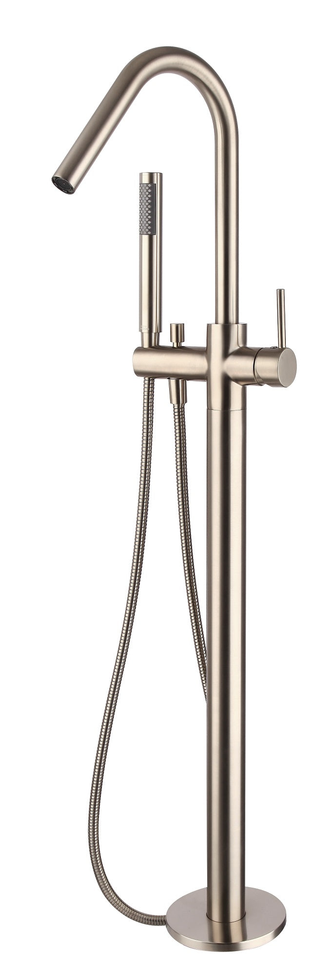 Modern National Star Mini Freestanding Bath Mixer with Hand Shower Brushed Nickel STRM012BN