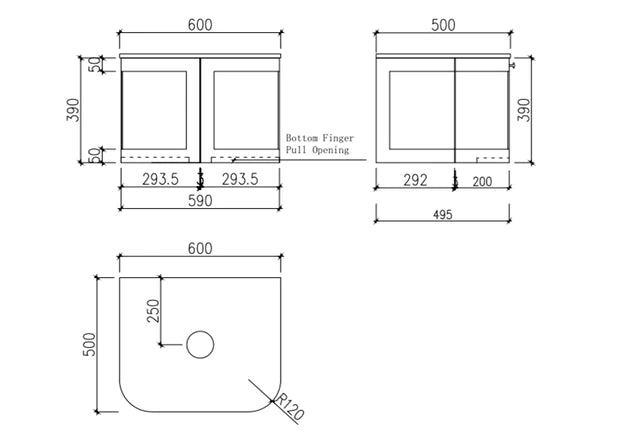 Cassa Design Westminster Wall Hung Vanity